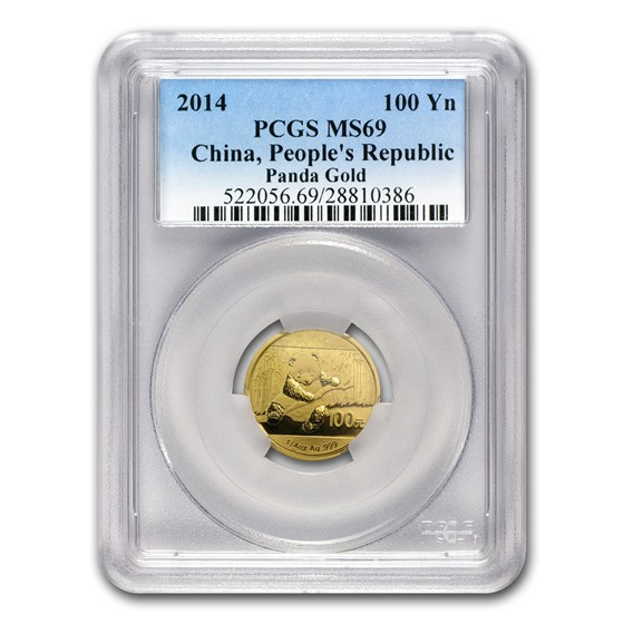 2014 China 1/4 oz Gold Panda MS-69 PCGS 2014 China 1/4 oz Gold Panda MS-69 PCGS